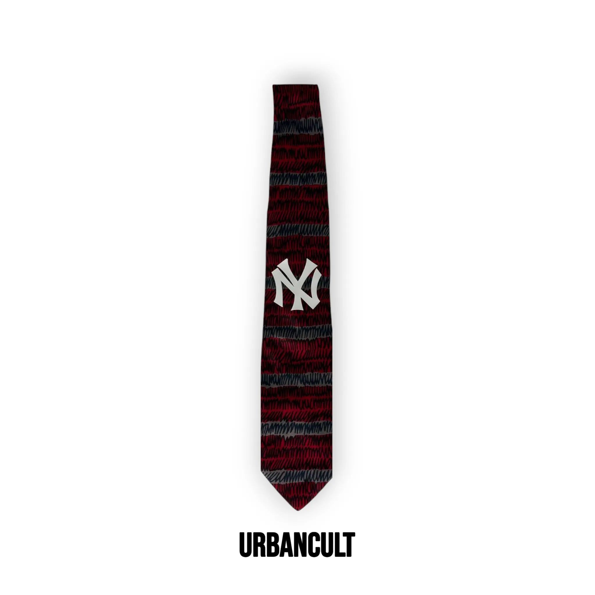 Cravatta Vintage Custom "New Era" Fantasia Strisce - Rosse/Grigie - Urban Cult
