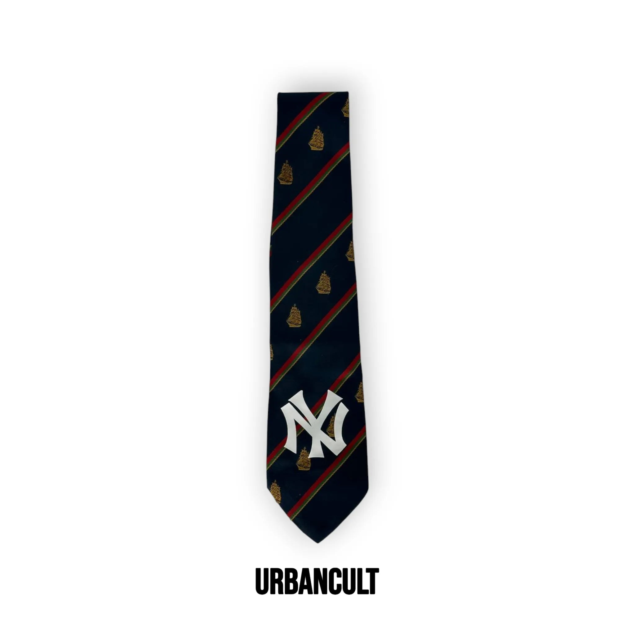 Cravatta Vintage Custom "New Era" Fantasia veliero - Blu - Urban Cult