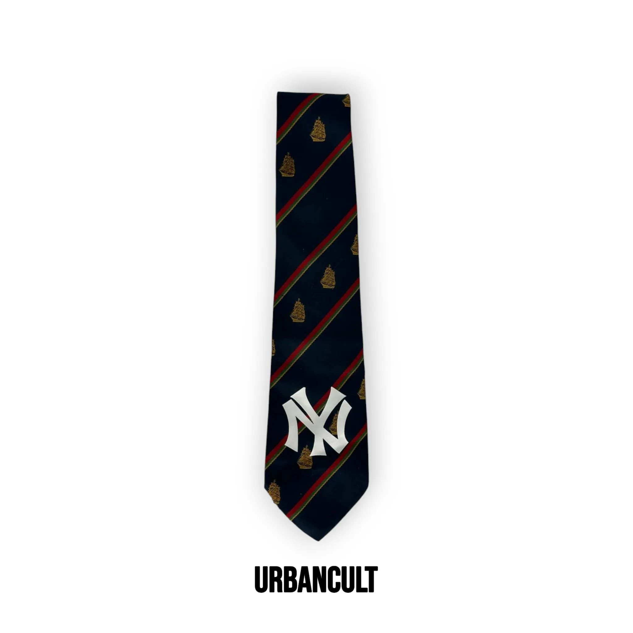 Cravatta Vintage Custom "New Era" Fantasia veliero - Blu - Urban Cult