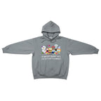 Urban Cult Felpa con cappuccio grigia in cotone con stampa SpongeBob e CPFM, taglia M.