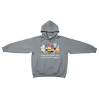 Urban Cult Felpa con cappuccio grigia in cotone con stampa SpongeBob e CPFM, taglia M.