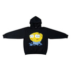 Urban Cult felpa nera con cappuccio, misto cotone/poliestere, con grafica SpongeBob in vasca sul fronte.