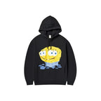 Felpa nera con cappuccio Urban Cult x CPFM SpongeBob, in misto cotone/poliestere, con grafica SpongeBob in vasca sul fronte.