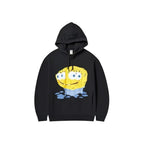 Felpa nera con cappuccio Urban Cult x CPFM SpongeBob, in misto cotone/poliestere, con grafica SpongeBob in vasca sul fronte.