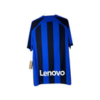 Urban Cult Inter 2022/2023 Home Replica Jersey, blue and black striped, short sleeve, with Lenovo sponsor. Size L.