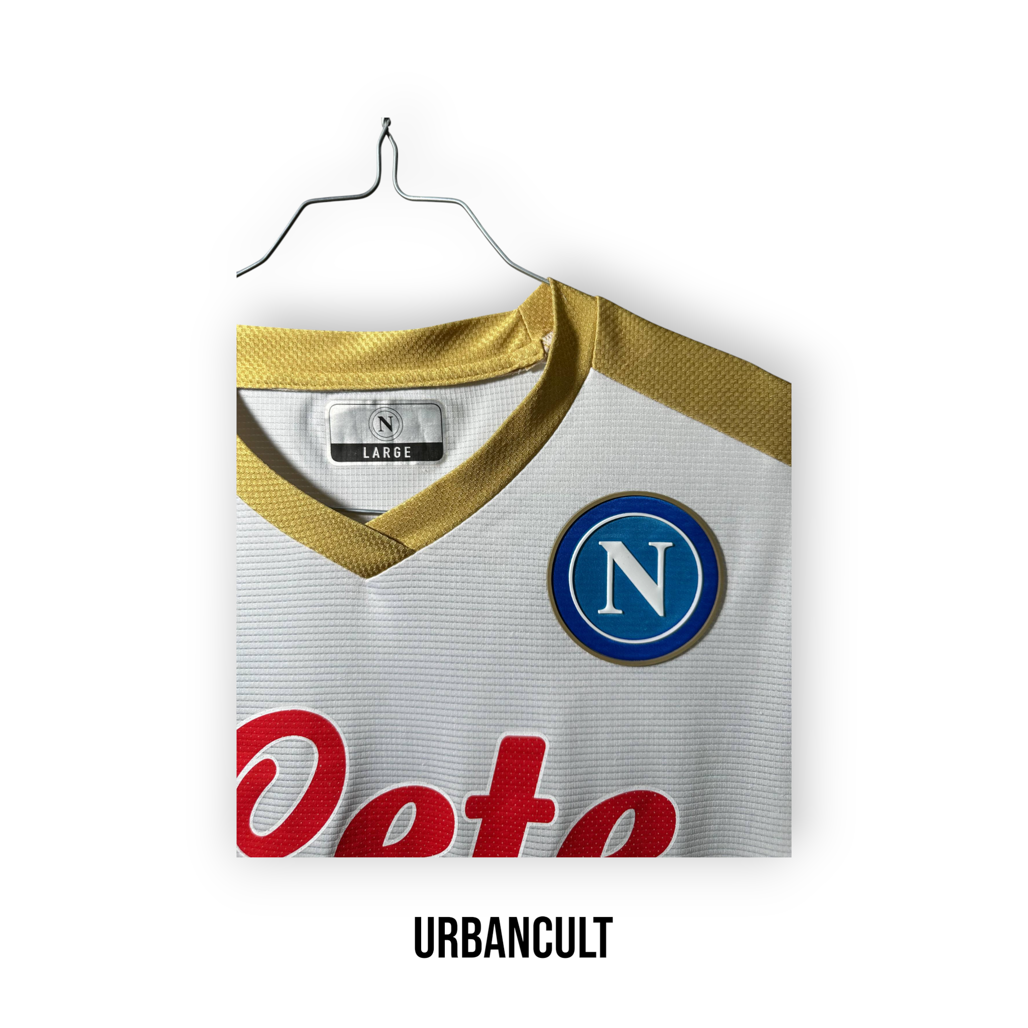 Maglia Napoli 2021/22 - Osimhen #9 AUTOGRAFATA (White & Gold Edition) - Urban Cult