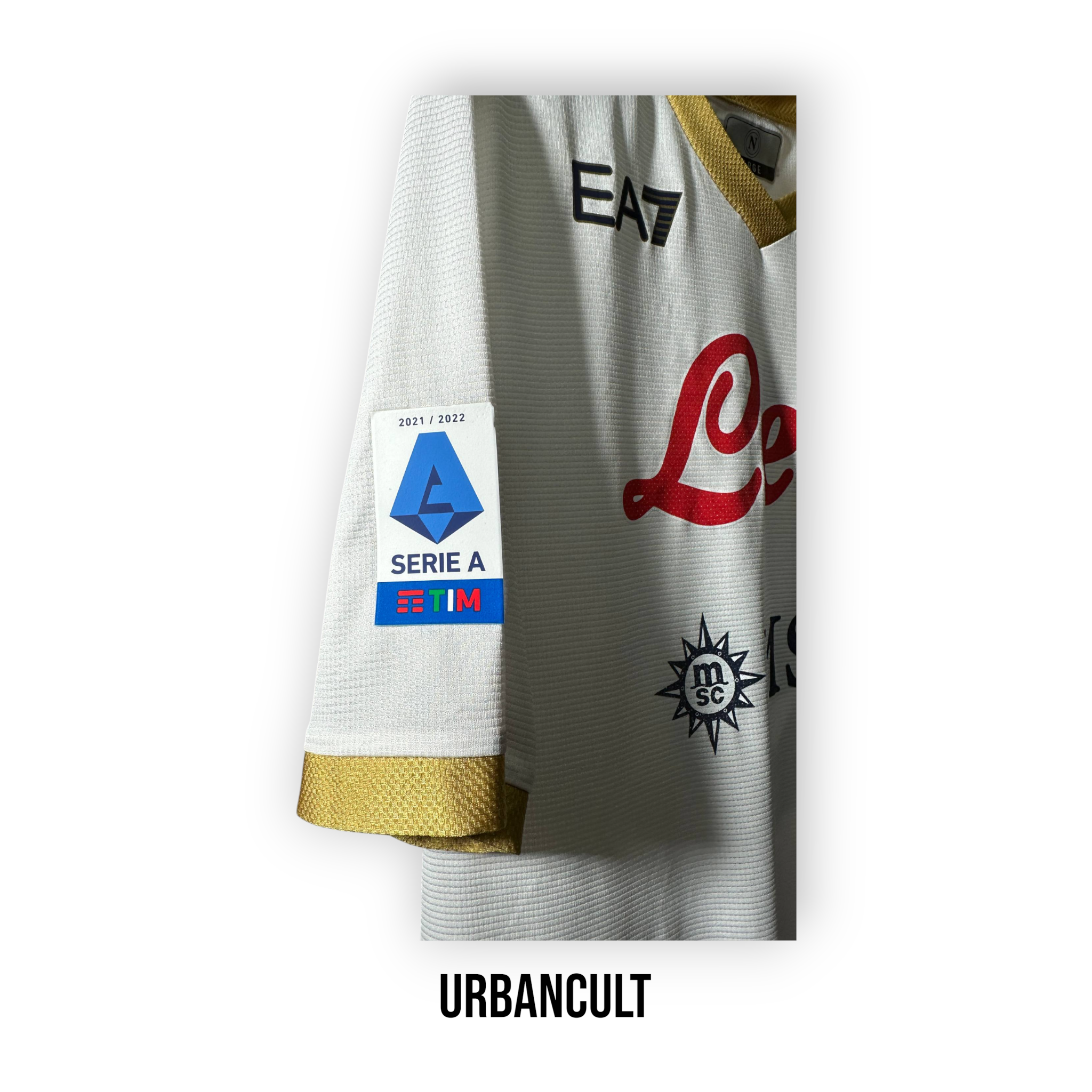 Maglia Napoli 2021/22 - Osimhen #9 AUTOGRAFATA (White & Gold Edition) - Urban Cult
