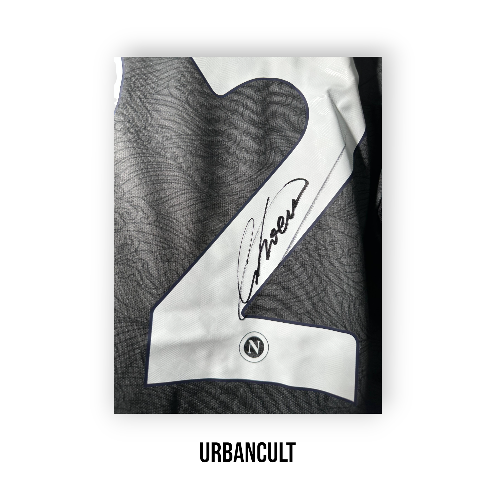 Maglia Napoli 2024/25 - Di Lorenzo #22 AUTOGRAFATA (Black Edition) - Urban Cult