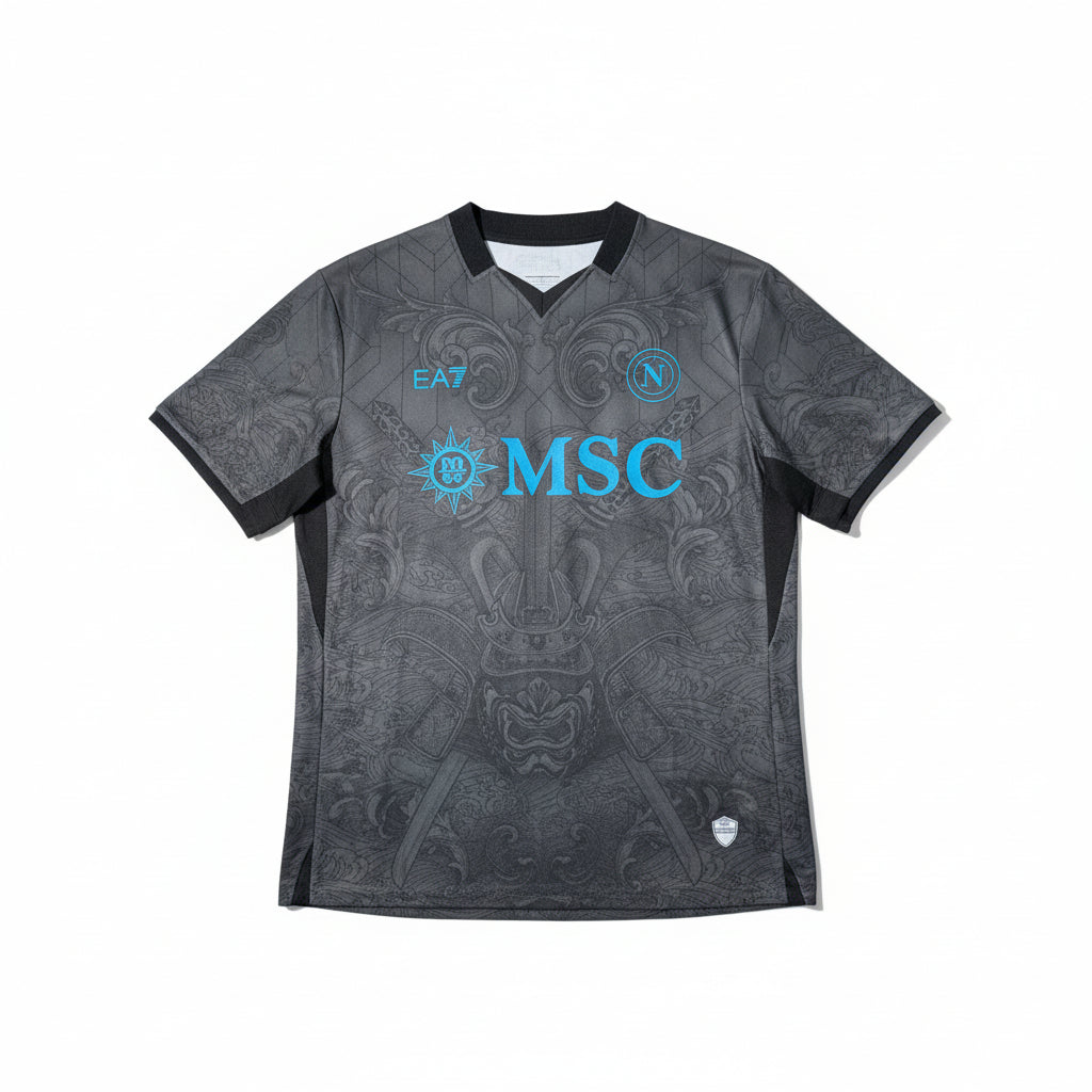 Maglia Napoli 2024/25 - Di Lorenzo #22 AUTOGRAFATA (Black Edition) - Urban Cult