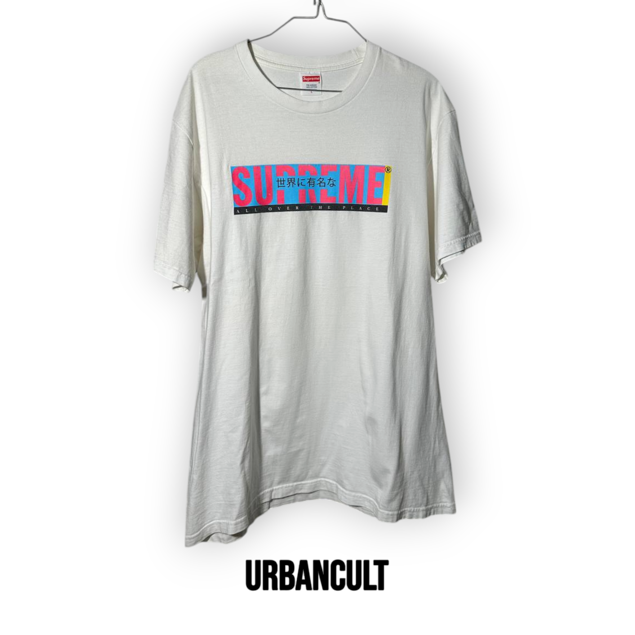 Supreme All Over T-shirt - Bianco (Scrittura Giapponese) - Urban Cult
