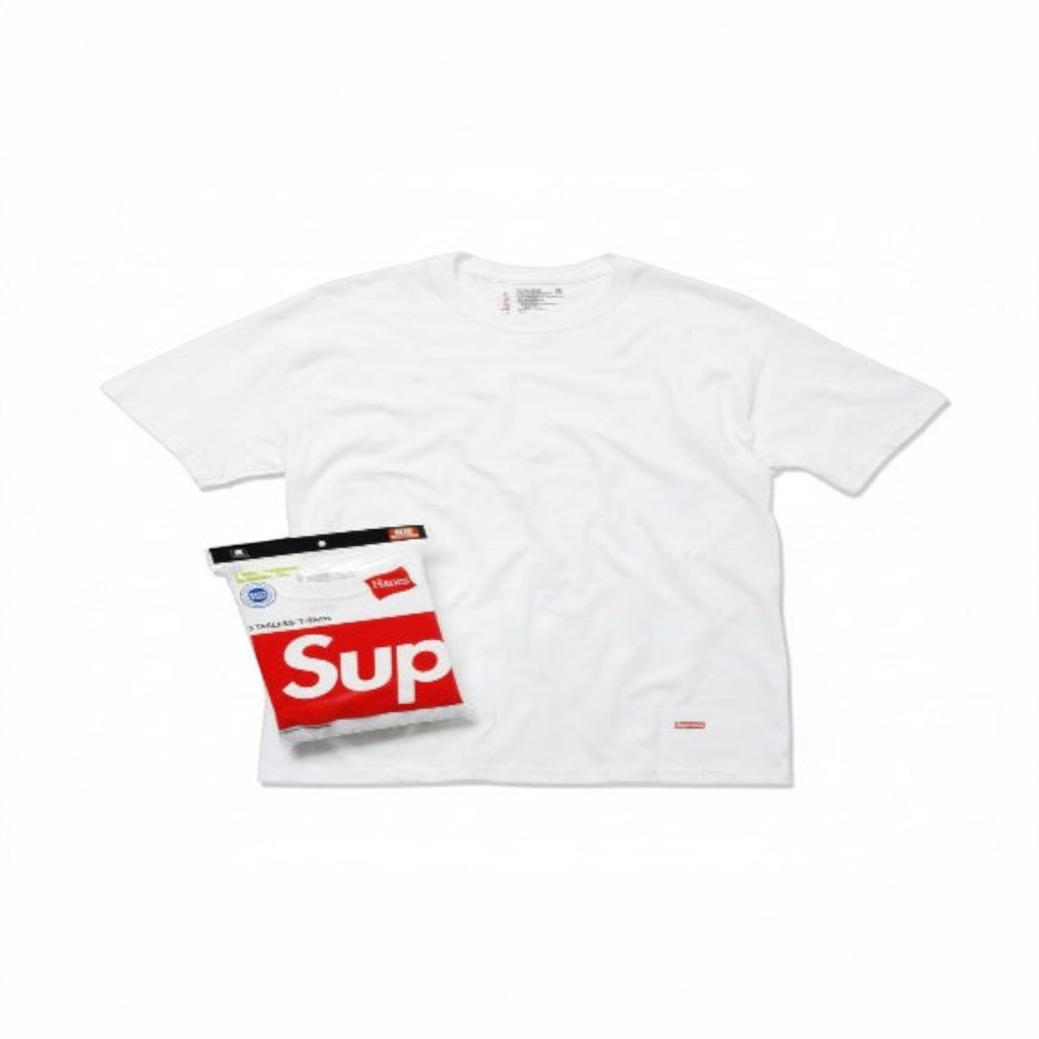 T-Shirt Supreme Mini Box Logo Underwear Hanes - Total White - Urban Cult