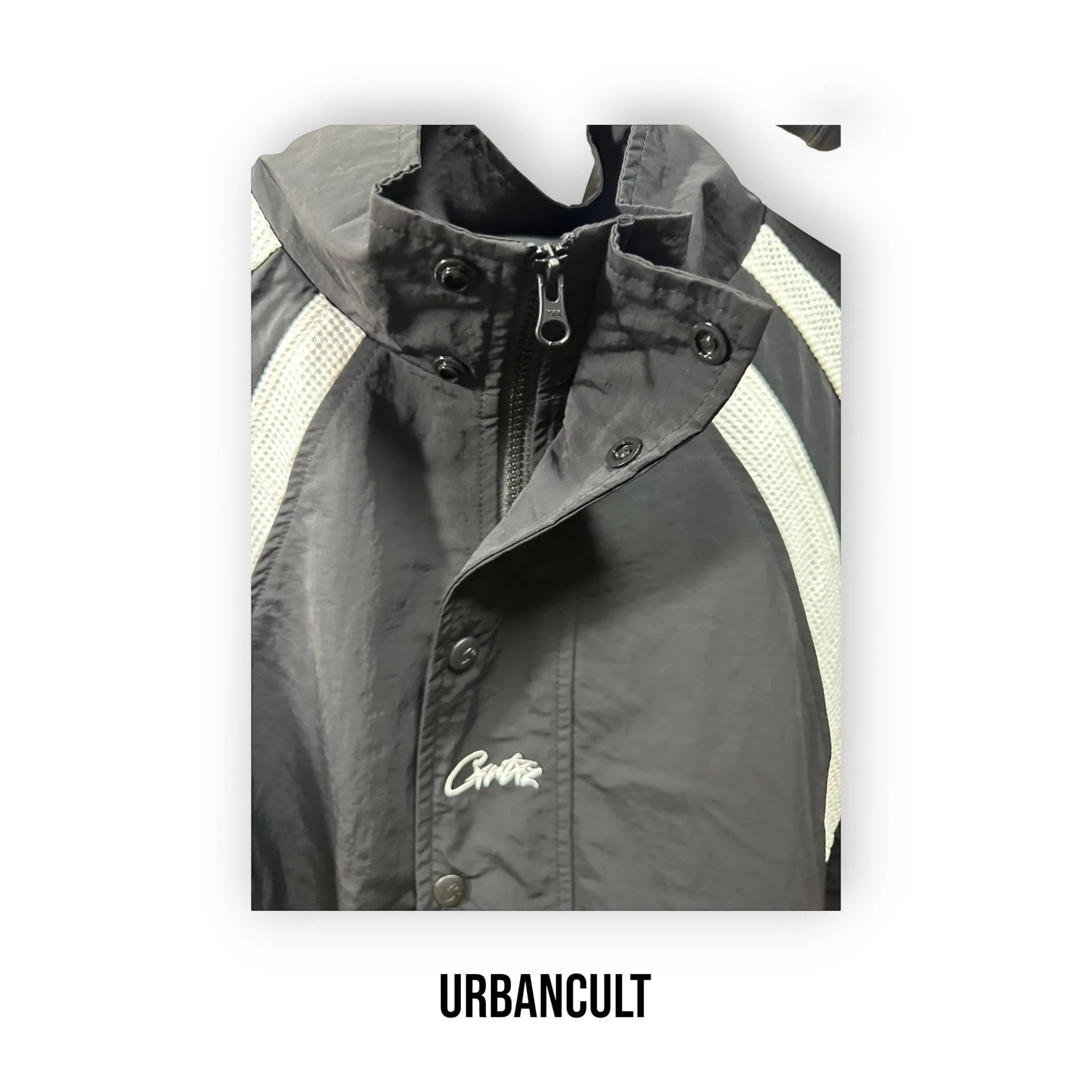 Corteiz 'Vertigo Shuku' Jacket - Black & White - Urban Cult