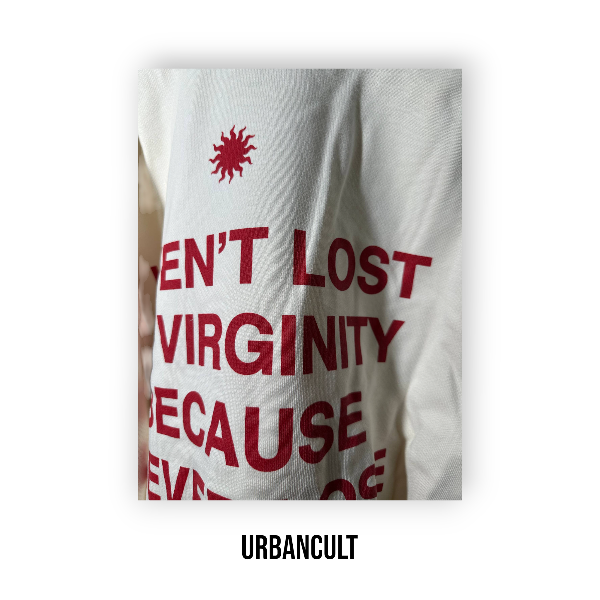 Nude Project 'Virginity' Hoodie - Marshmallow/Red - Urban Cult