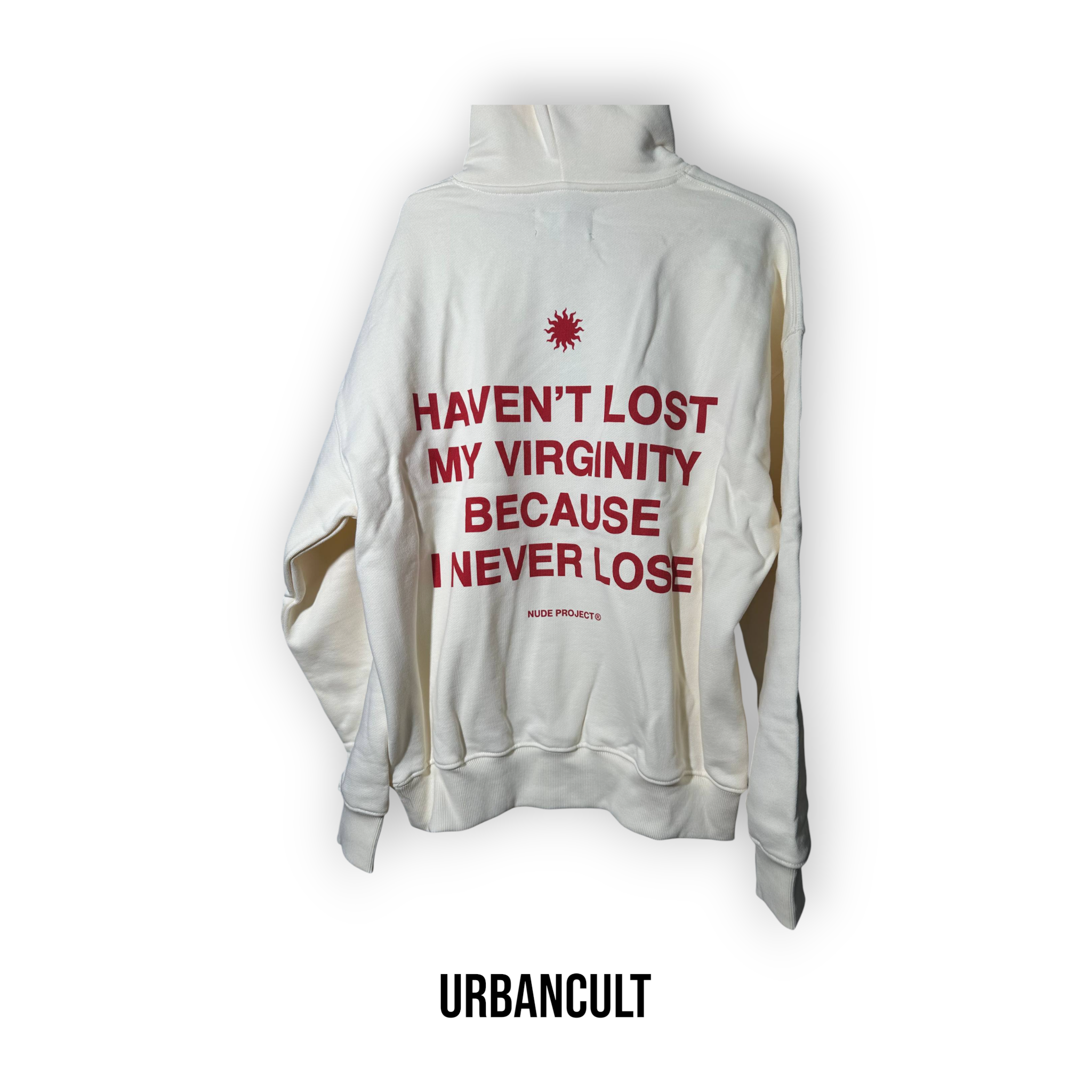 Nude Project 'Virginity' Hoodie - Marshmallow/Red - Urban Cult
