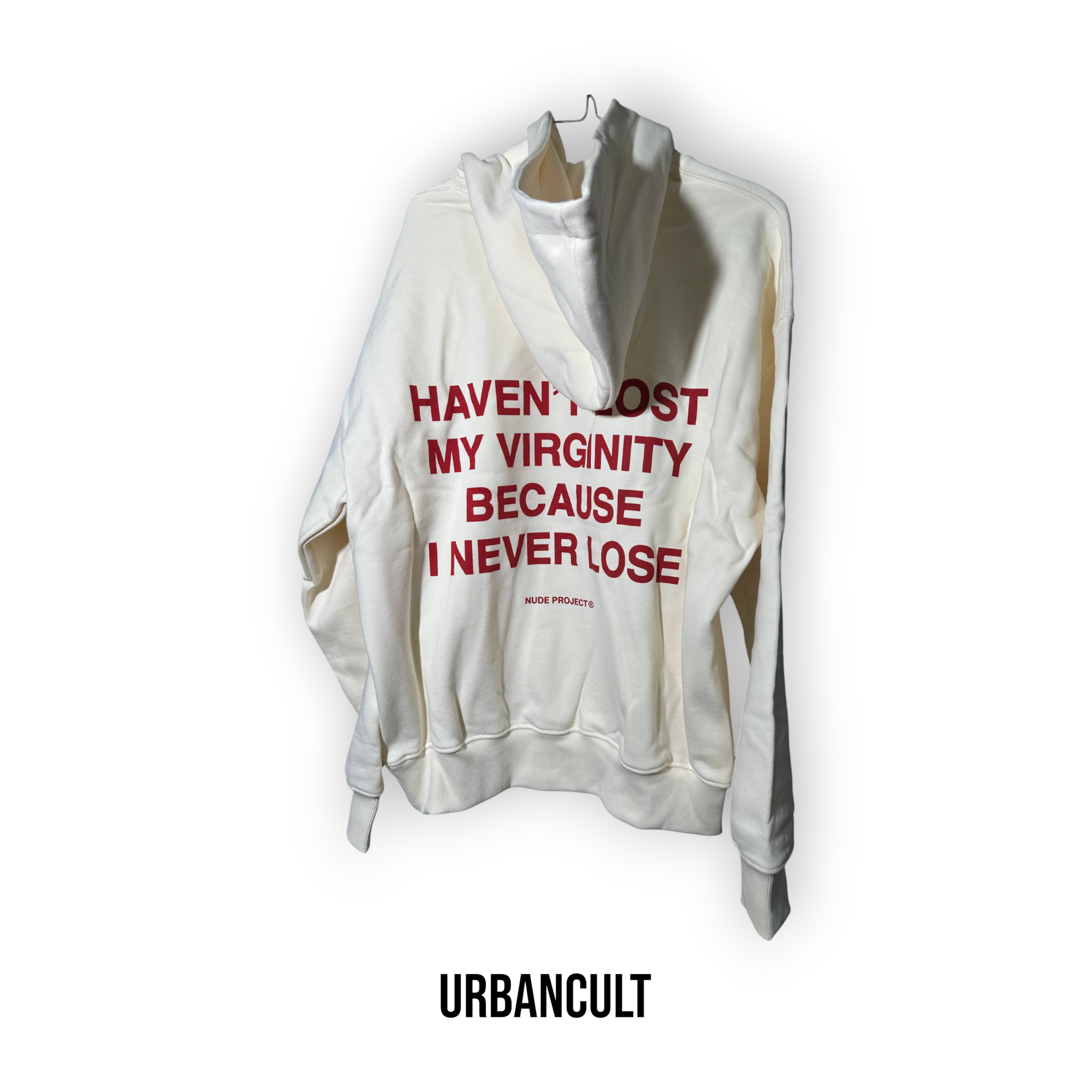 Nude Project 'Virginity' Hoodie - Marshmallow/Red - Urban Cult