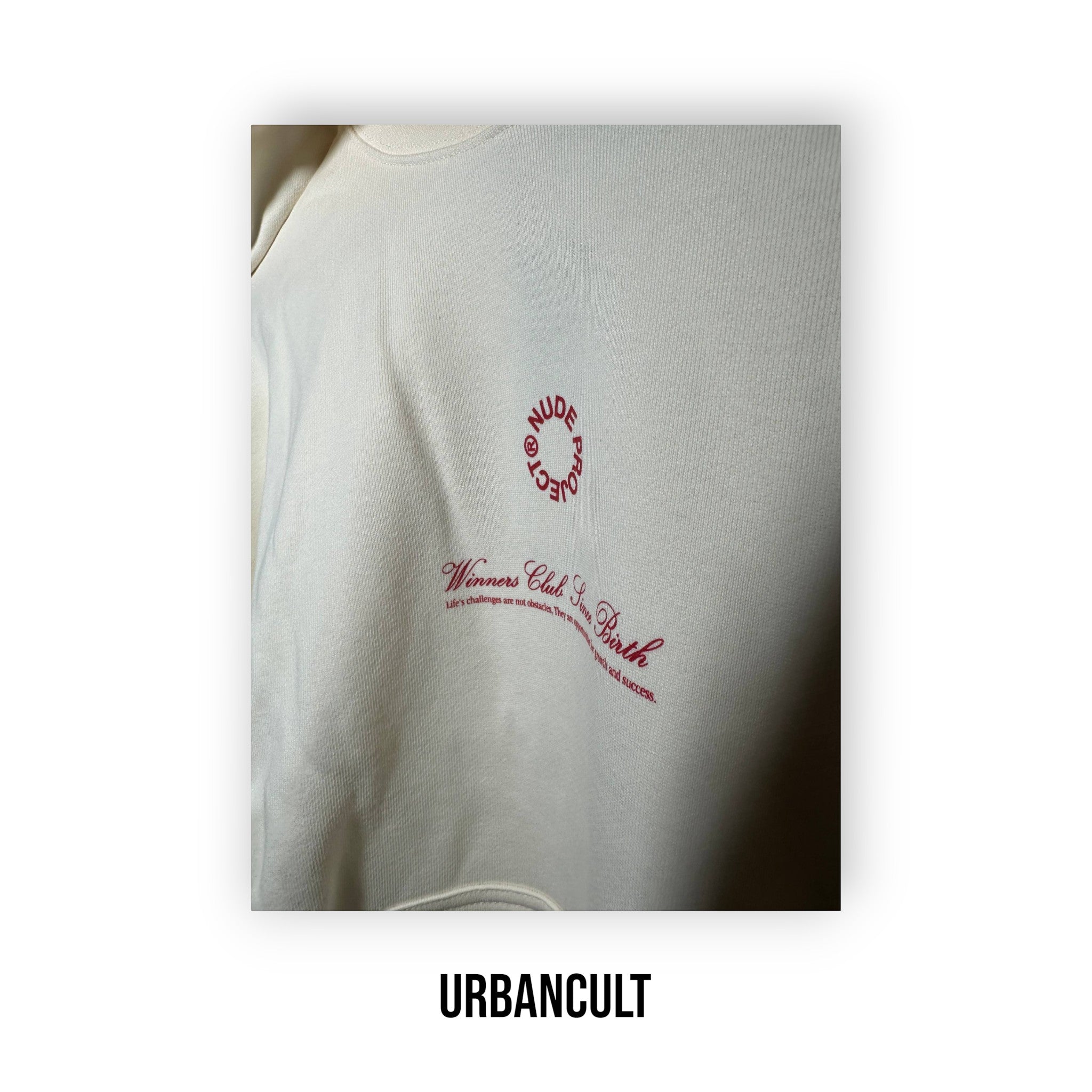 Nude Project 'Virginity' Hoodie - Marshmallow/Red - Urban Cult