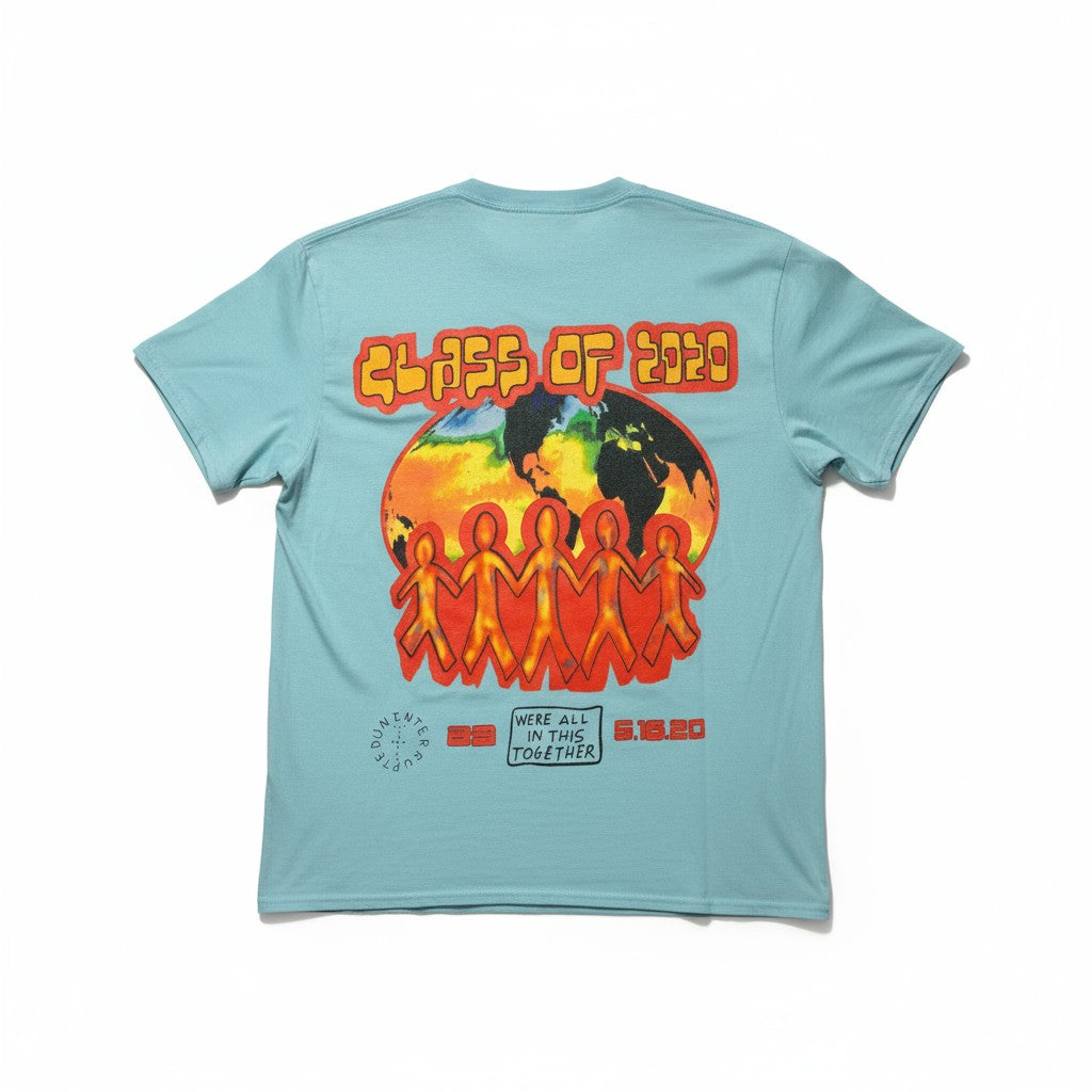 Travis Scott Cactus Jack C/O Uninterrupted Class 2020 T-shirt - Azzurra - Urban Cult