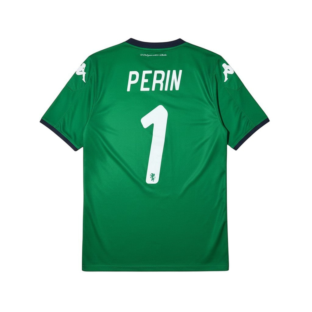 Urban Cult Maglia Portiere Genoa FC 2019/2020 verde, taglia L, con nome Perin e numero 1 stampati sul retro.