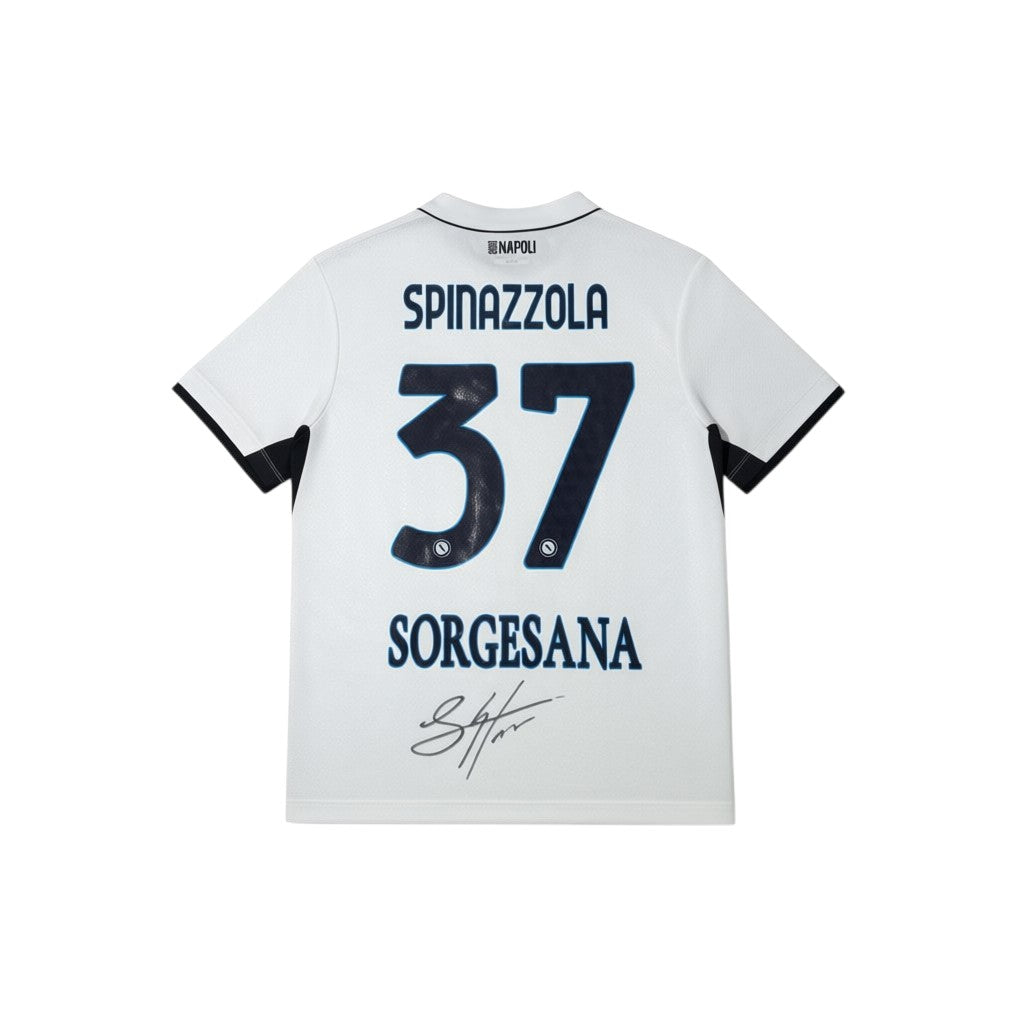 Urban Cult white EA7 Napoli 2024/25 Spinazzola #37 jersey with original autograph on back. Size L.