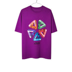 Urban Cult Palace Ich Bun T-shirt viola Prugna da uomo, cotone, taglia M, con grafica Tri-Ferg colorata sul fronte.