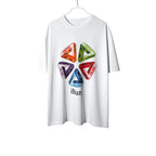 Urban Cult white cotton Palace Ich Bun T-shirt FW21, size M, with colourful Tri-Ferg logos and "ICH BUN" text on front.