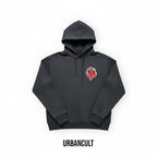 Felpa con cappuccio nera Palace Tri-Ferg Jheeze in cotone pesante con logo rosso e bianco sul petto. Vestibilità comoda.