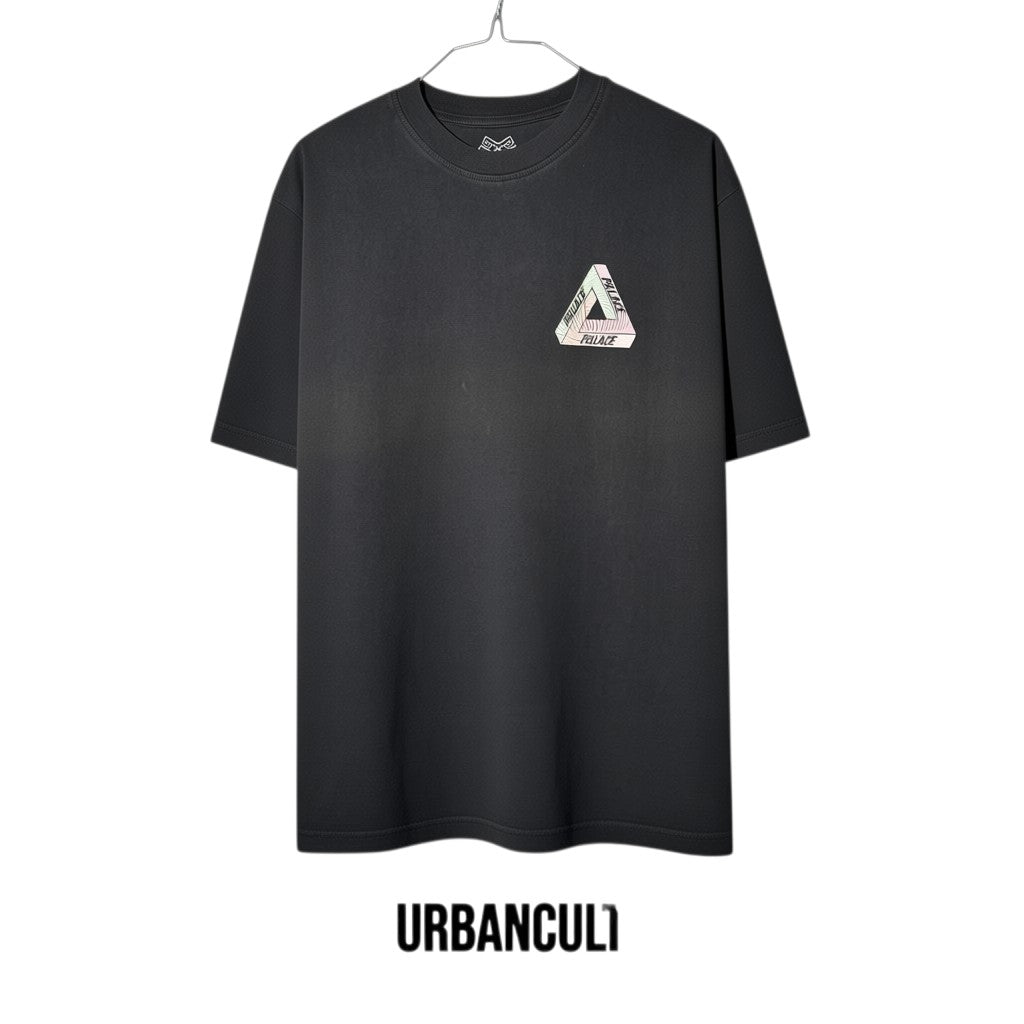 Urban Cult black cotton Palace Tri-Ferg Tex T-shirt, size S, with small logo on chest and large logo on back.