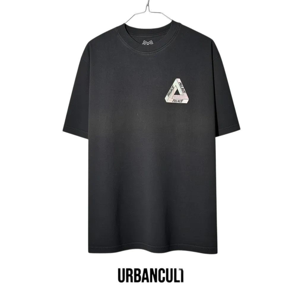 Urban Cult black cotton Palace Tri-Ferg Tex T-shirt, size S, with small logo on chest and large logo on back.