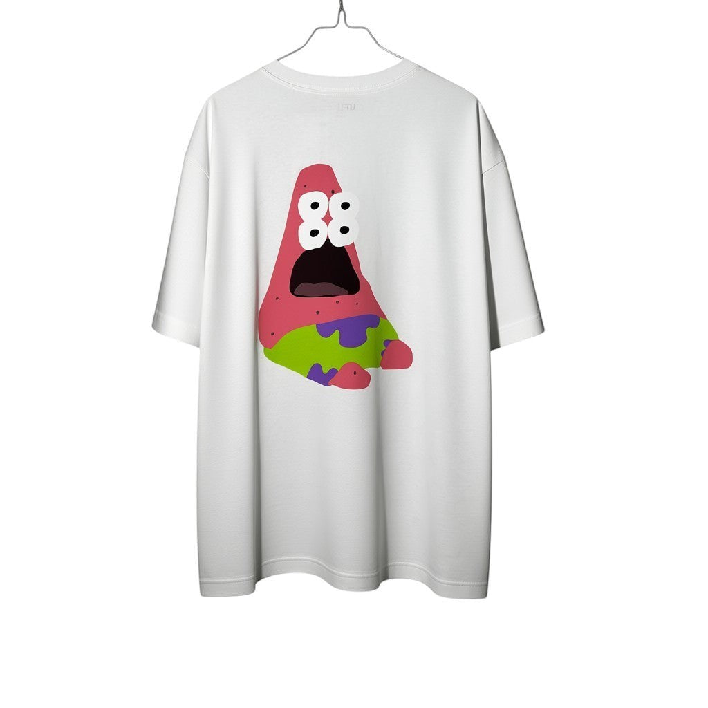 Urban Cult white cotton t-shirt with Patrick Star graphic print on back. Size M.
