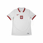 Urban Cult white Nike Poland 2020/2021 home football shirt with red collar and sleeve trim, featuring the Poland crest.