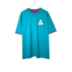 Urban Cult reversible t-shirt in aqua green and magenta cotton. Features a small Tri-Ferg logo on the chest.