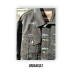 Corteiz Alcatraz Pattern Denim Jacket 'Black' - Urban Cult