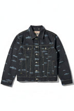 Corteiz Alcatraz Pattern Denim Jacket 'Black' - Urban Cult