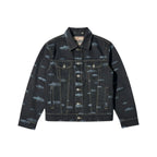Corteiz Alcatraz Pattern Denim Jacket 'Black' - Urban Cult
