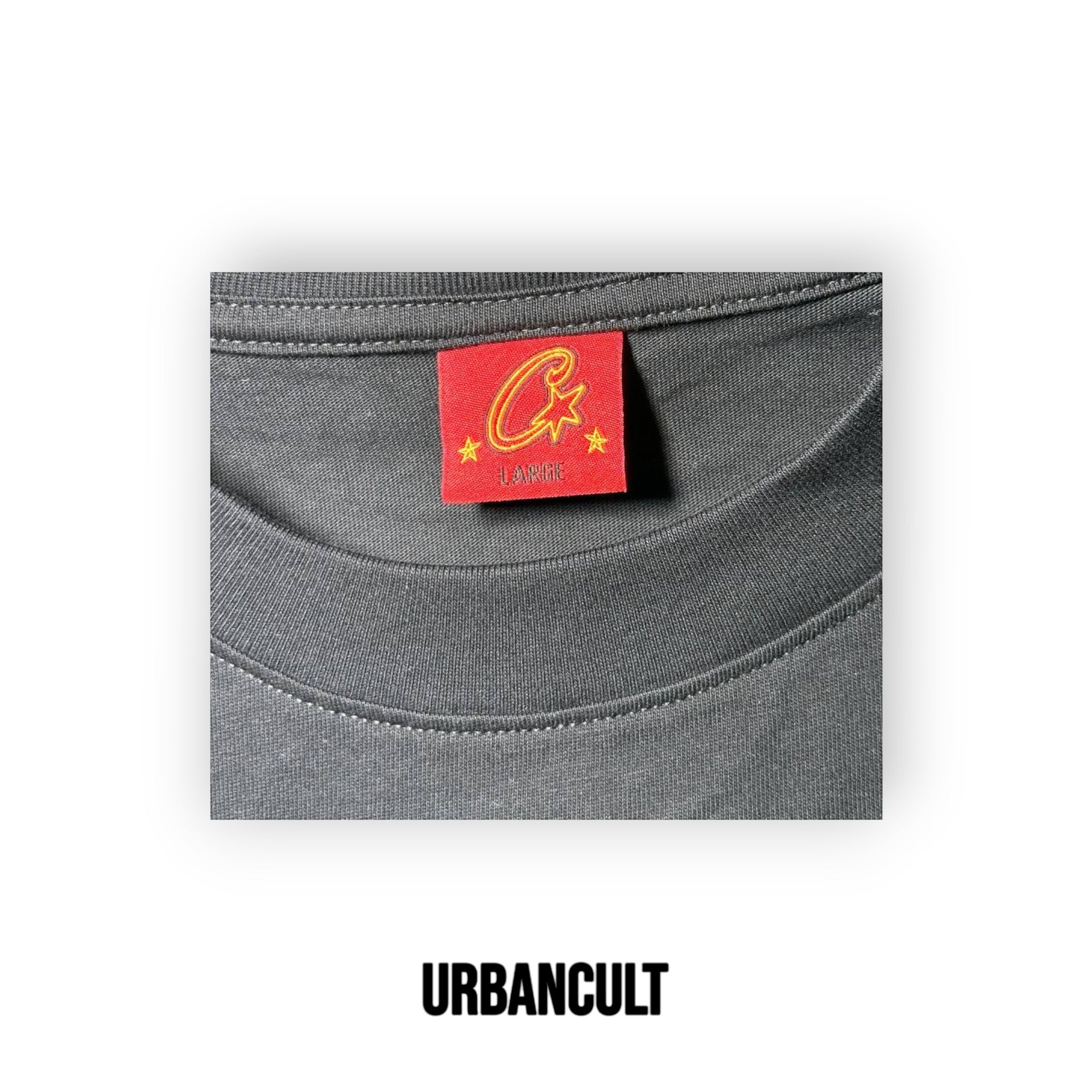 T-shirt Corteiz OG Alcatraz Rules The World - Nero/Giallo - Urban Cult