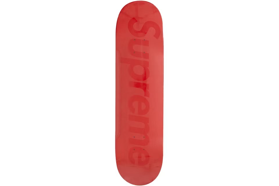 Supreme Tonal Box Logo Tavola Skateboard - Rosso - Urban Cult