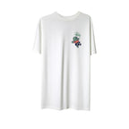 Urban Cult white pigment-dyed cotton t-shirt with Stüssy Dollie graphic and sage green logo