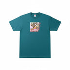 Urban Cult Supreme Angels Lovers t-shirt in dark teal cotton, featuring a cherub graphic and 'For Lovers' text.