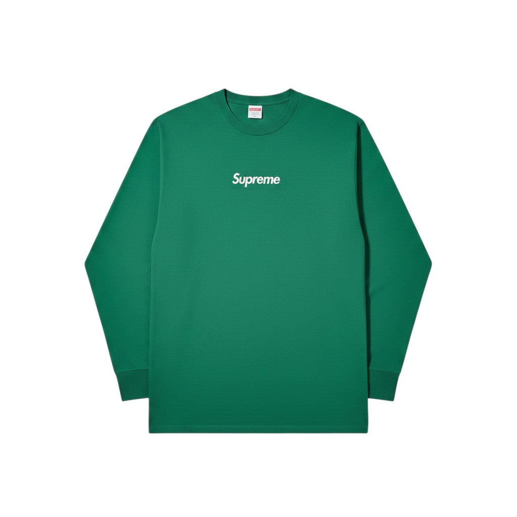 Urban Cult verde cotone Supreme Box Logo T-shirt a maniche lunghe FW20 taglia M