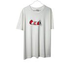 Urban Cult white cotton t-shirt with Supreme Cat in the Hat graphic print, size M