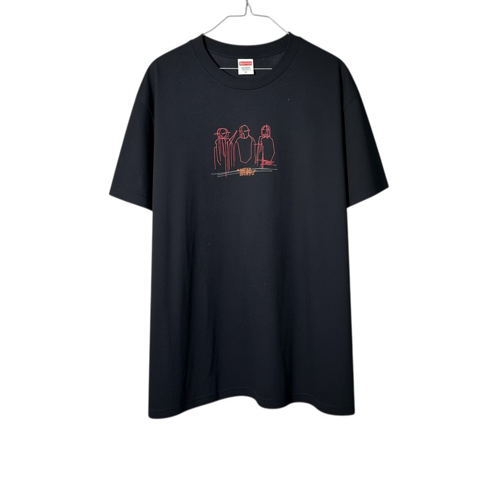 Urban Cult black cotton Supreme Three Kings T-shirt SS23, size M, with red graphic print.