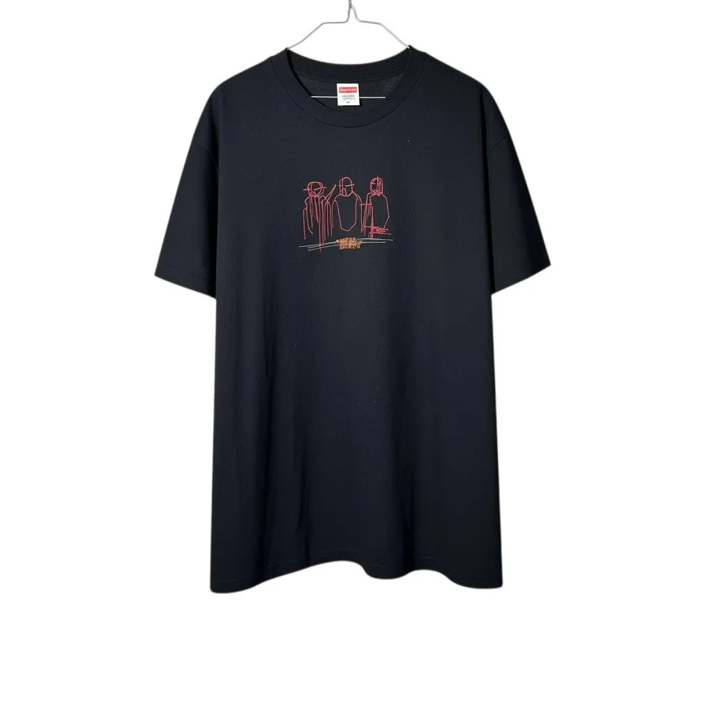 Urban Cult black cotton Supreme Three Kings T-shirt SS23, size M, with red graphic print.