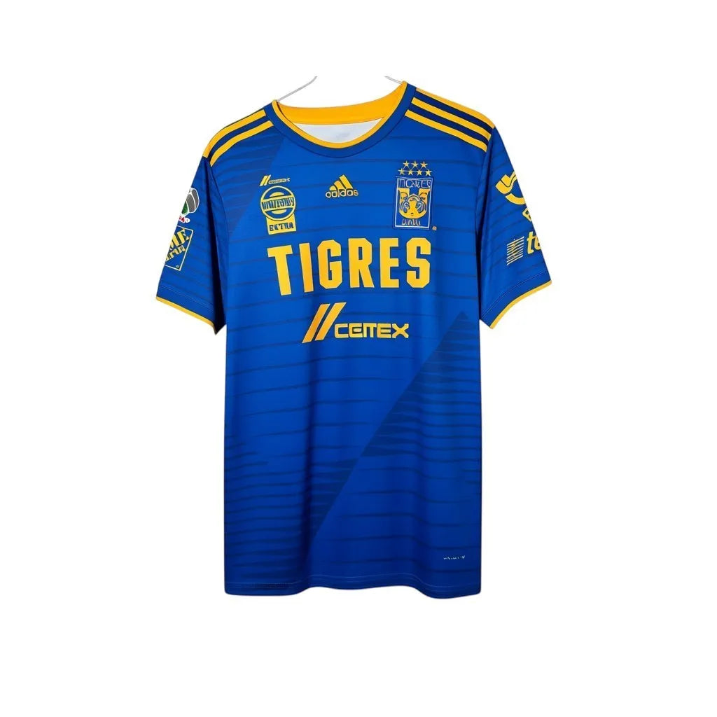 Urban Cult Maglia Ufficiale Tigres UANL Home 2020/21 Gignac #10 blu con fascia gialla, Adidas