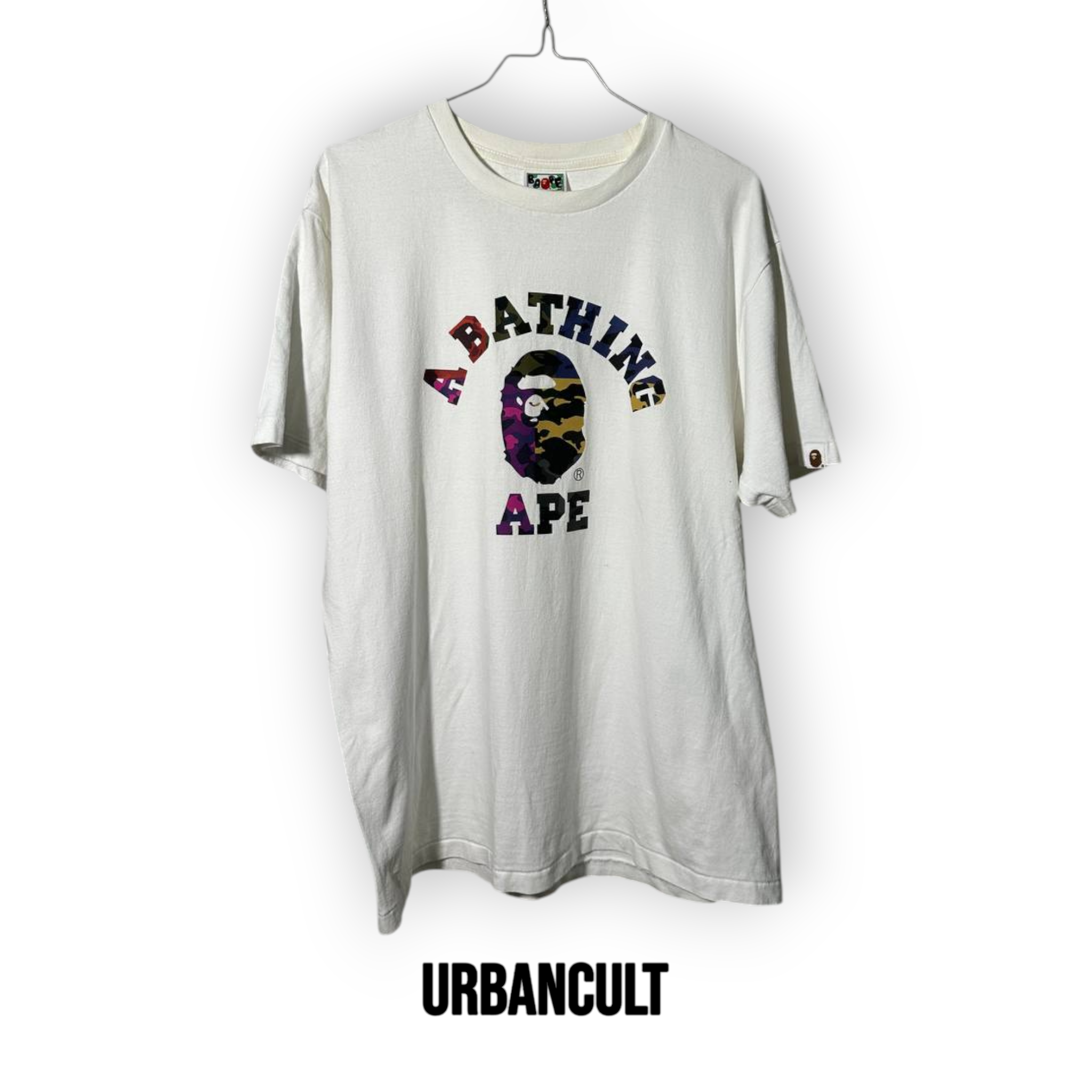 BAPE Mix Camo College multicolor T-shirt - Bianco - Urban Cult