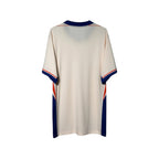 Urban Cult Chelsea FC 2024/2025 Away jersey in pink and blue, size XL. Features contrasting blue and orange side panels and collar.
