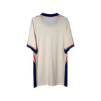Urban Cult Chelsea FC 2024/2025 Away jersey in pink and blue, size XL. Features contrasting blue and orange side panels and collar.