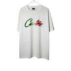 Urban Cult T-shirt Corteiz All Stars Italia bianca in cotone, taglia M, con logo grafico.