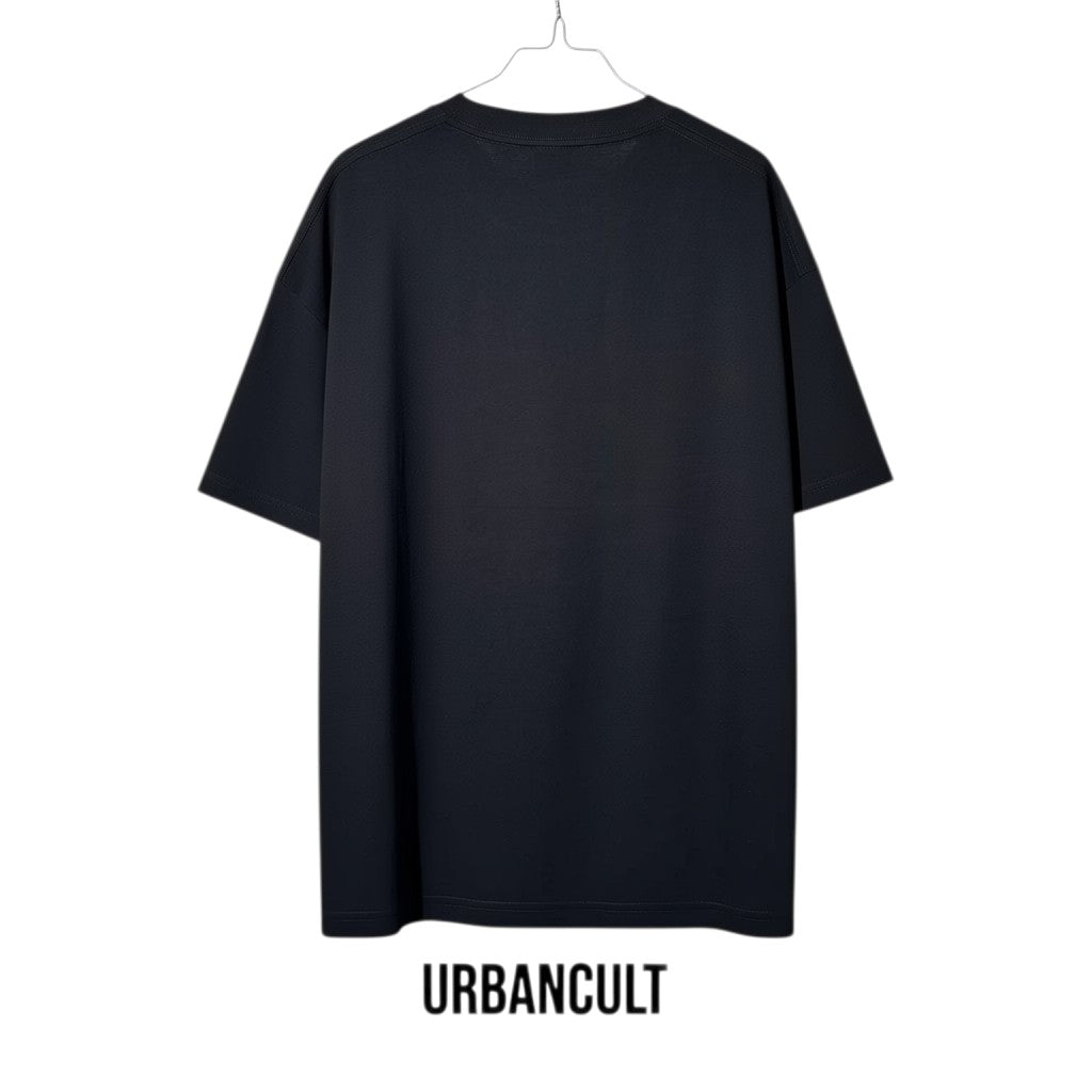 Urban Cult T-Shirt Corteiz NDA Logo Nera in cotone nero con logo parodia NBA.