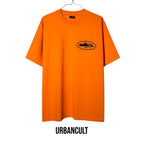 Urban Cult T-Shirt Corteiz OG Island Alcatraz Arancione in cotone premium con grafica iconica.