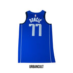 Urban Cult Jersey Basket Ufficiale Dallas Mavericks Luka Dončić #77 Blu Nike M